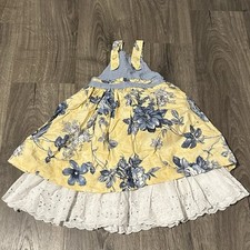 2t Toddler Girl Vintage Floral Dress Beets N Snips 90 s 00 s Runs Generous EUC