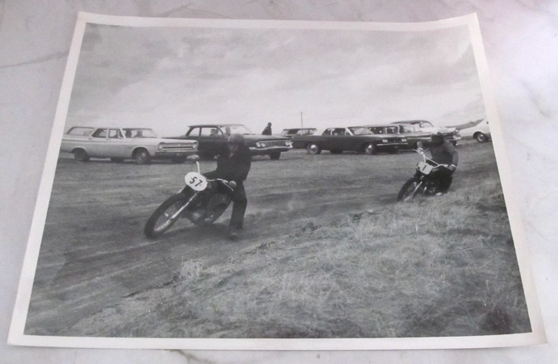 Vintage Motocross Motorcycle Race Photo 8" x 10" Cheyenne, Wyoming WY area Cars