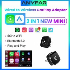 2-in-1 Wireless Vehicle Infotainment Adapter: Wired-to-Wireless Interface