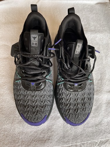 Men's Under Armour UA Project Rock 6 - Black Neptune- Size 11.5