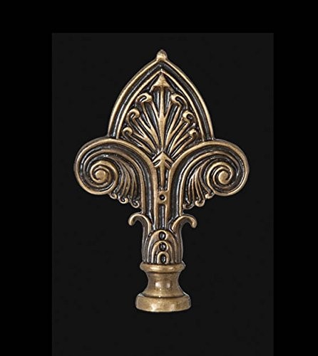 B&P Lamp® Fleur-De-Lis Lamp Finial, 3 1/4 Inch Ht, 1/4-27 Tap