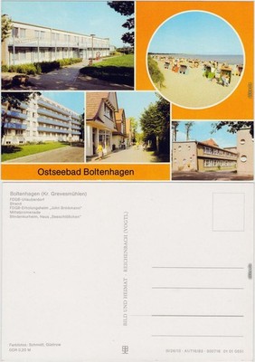 Boltenhagen FDGB-Urlauberdorf, Strand, FDGB-Erholungsheim ''John Brinkmann 1983