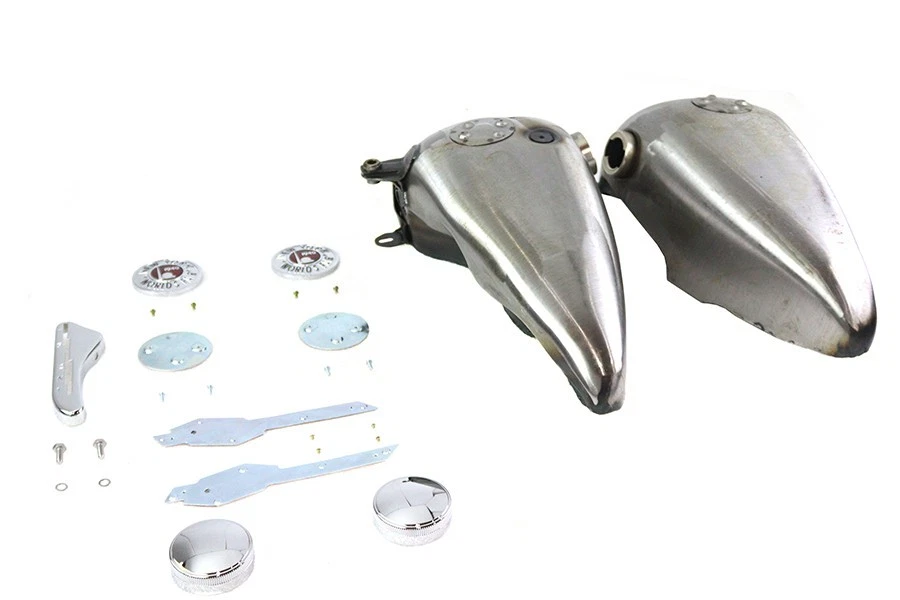 3.5 Gallon Bobbed Gas Tank Set for FL 1959-1960 Harley Davidson motorcycles Foto 2 de 4