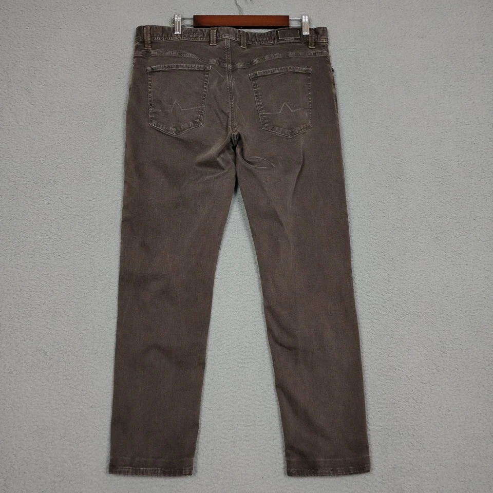 Pantalones de mezclilla Alberto para hombre 36x32 gris pipa DS doble FX ajuste regular lujo T400 elásticos Foto 2 de 4