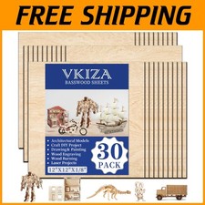 Basswood Laser Cutting Sheets 30 Pack