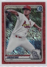 2020 Bowman Chrome Prospects Red Shimmer Refractor 2/10 Matthew Liberatore 0t2