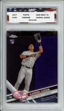 2017 Topps Chrome #169 Aaron Judge Rookie Card AGC 10 Gem Mint New York Yankees