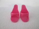 Vintage Barbie Shoes ~ Rose Pink Open Toe Mules OT JAPAN Heels ~ No Splits