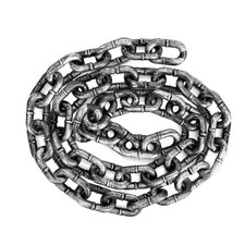 5.9FT Halloween Fake Chains Large Plastic Chain Props Haunted House Decor