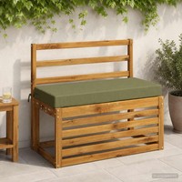 Bankkissen Soest 100 % Polyester OlivgrüN 80 X 40 X 8 Cm