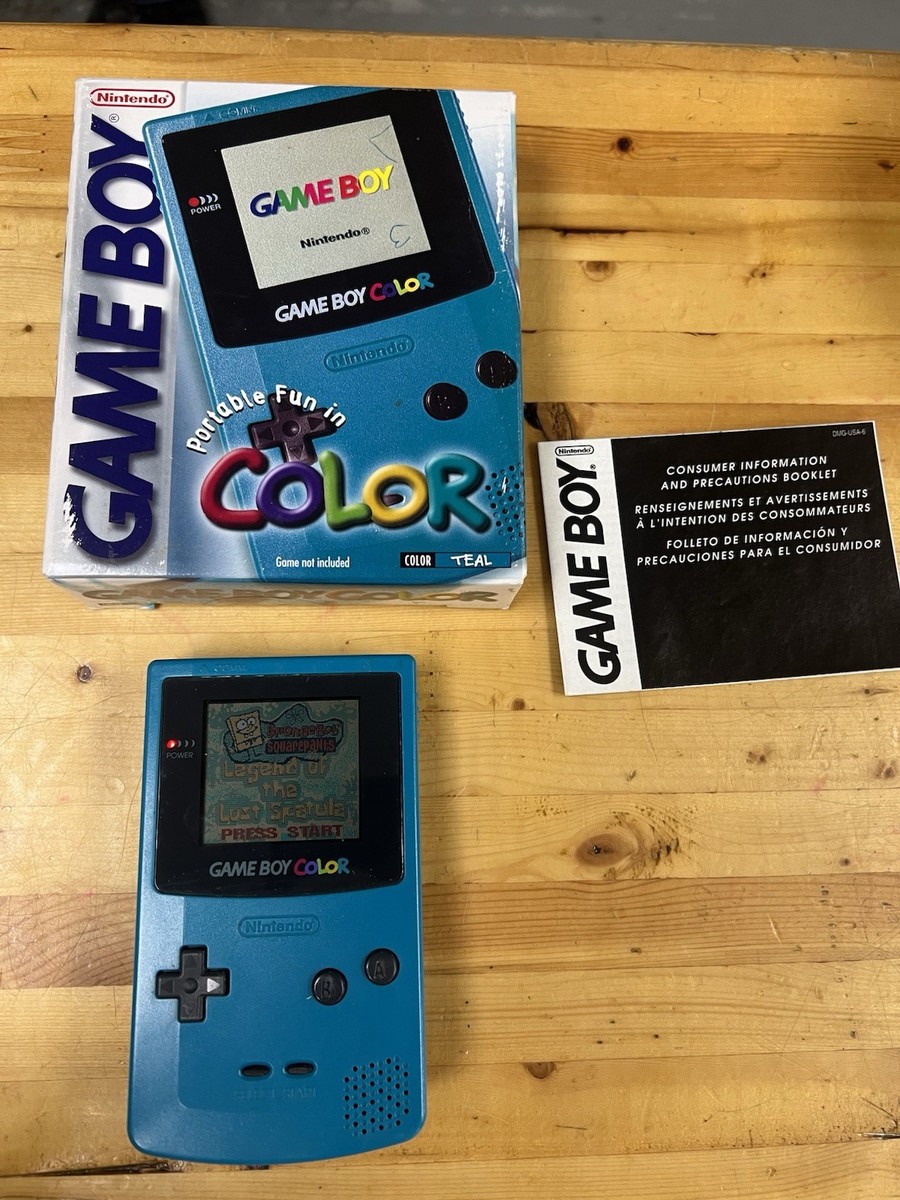 Nintendo Game Boy Color - Teal - CBG-001 - With Box & Manual