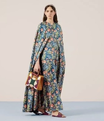 Gucci Floral Silk Cape Nojum collection Long Jacket Stunning NWT- Fits M- L 46IT