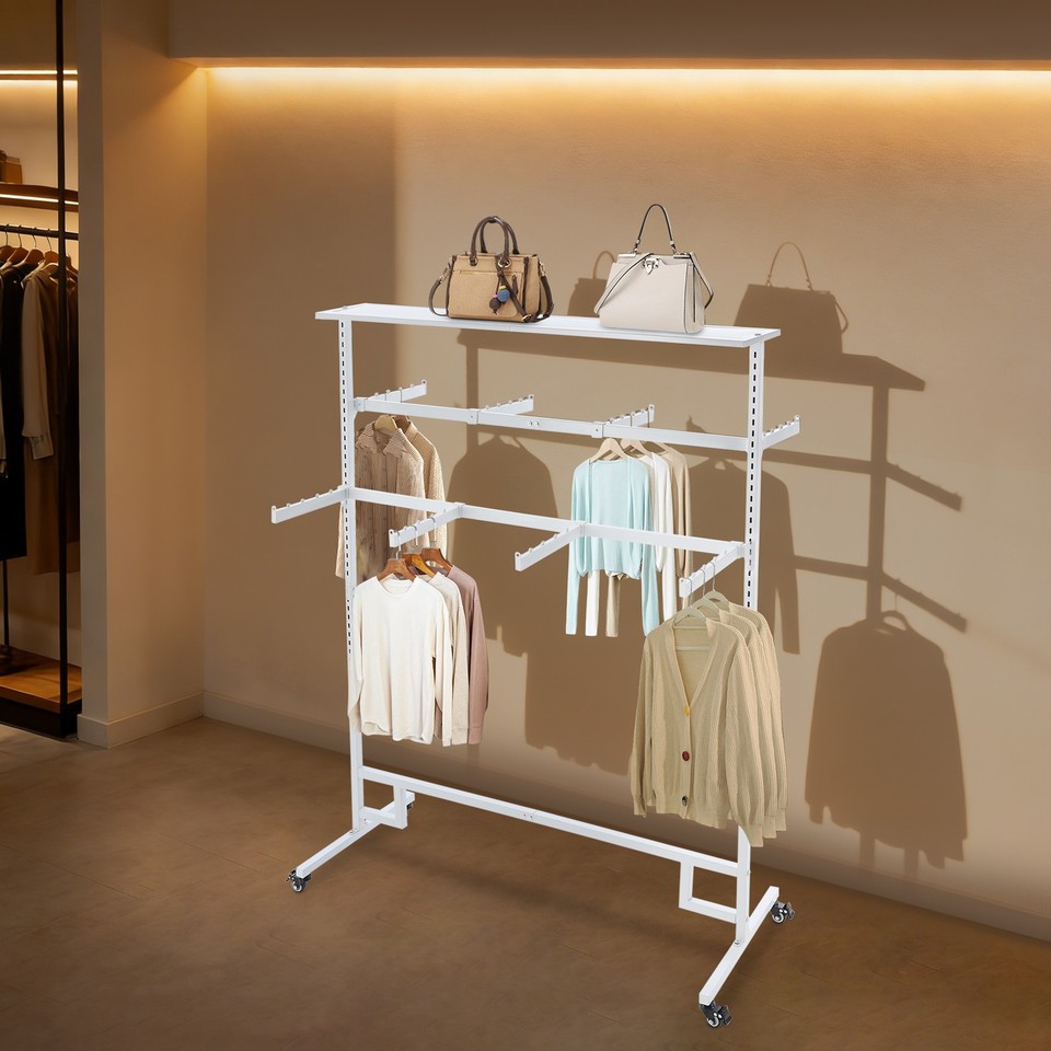 Clothing Display Rack, Floor Standing Garment Rack, 8 Arms Clothing ...
