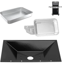 Grease Tray Catch Pan w/ 10 Foil Liners Replacement for Weber Spirit 300 Grills