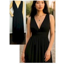 Lulus Heavenly Hues Black Maxi Dress Size Large NWOT