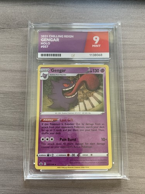 #ad Pokemon Card Gengar Holo Chilling Reign 057 198 Graded Ace 9 GBP 19.99