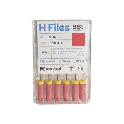 H-Feilen 25 mm Länge Hedstromfeilen - Größe #06 - F2 Medizinbedarf