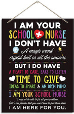 School Nurse Office Decor, Rustic Hanging Wood Plaque Sign, Office Door Hanger,