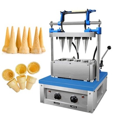 Kolice Commercial 4 Molds Ice Cream Tray Machine, Ice Cone Making Machine