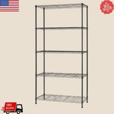 5-Tier Wire Shelving Unit   Heavy-Duty Metal Storage Rack 14"  36"  72" 