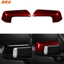 Red Carbon Fiber Rearview Mirror Cover For Chevrolet Silverado Sierr 1500 19-25 Red Carbon Fiber Rearview Mirror Cover For Chevrolet Silverado Sierr 1500 19-25