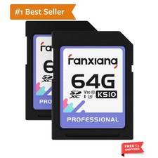 64GB SDXC Memory Card SD Card, UHS-I, C10, U3, V30, Full-HD & 4K Video, Up to...