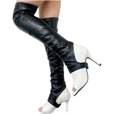 1Pair Pirate Boots Cover Renaissance PU Faux Leather Boots Steampunk Foot Cover