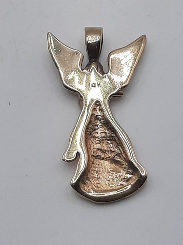 Chunky 14k Angel Pendant 3.6g Yellow Gold Solid (Not Hollow) - Picture 4 of 7
