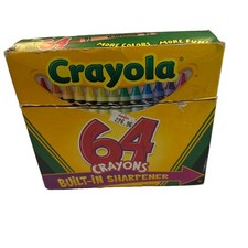 2006 Crayola Crayons 64 Count Built In Sharpener Dicontinued Dandelion Color