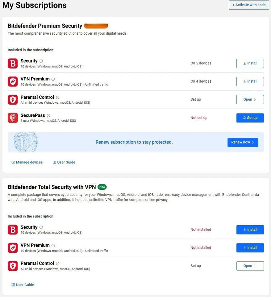 Bitdefender Total Security with VPN -2 Year 10 Devices/ Subst. Premium Security - Image 3 of 4