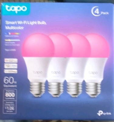 Tapo Smart Light Bulbs, 16M Colors RGBW Dimmable Smart Device Compatible- NEW