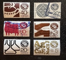 Mexico: 1975-87.  Set of 6 used/ mint Lot #01-02011
