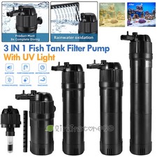 New 3in1 Aquarium UV Sterilizer Filter Lamp Fish Tank Clarifier Wave Oxygen Pump