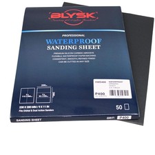 Wet Dry Sandpaper 9x11 Sheets, 50-Pack, Silicon Carbide 400 3000 Latex Backi