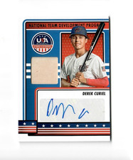 2023 Panini Stars & Stripes USA DEREK CURIEL AUTO BAT RELIC PRE-ROOKIE CARD RC