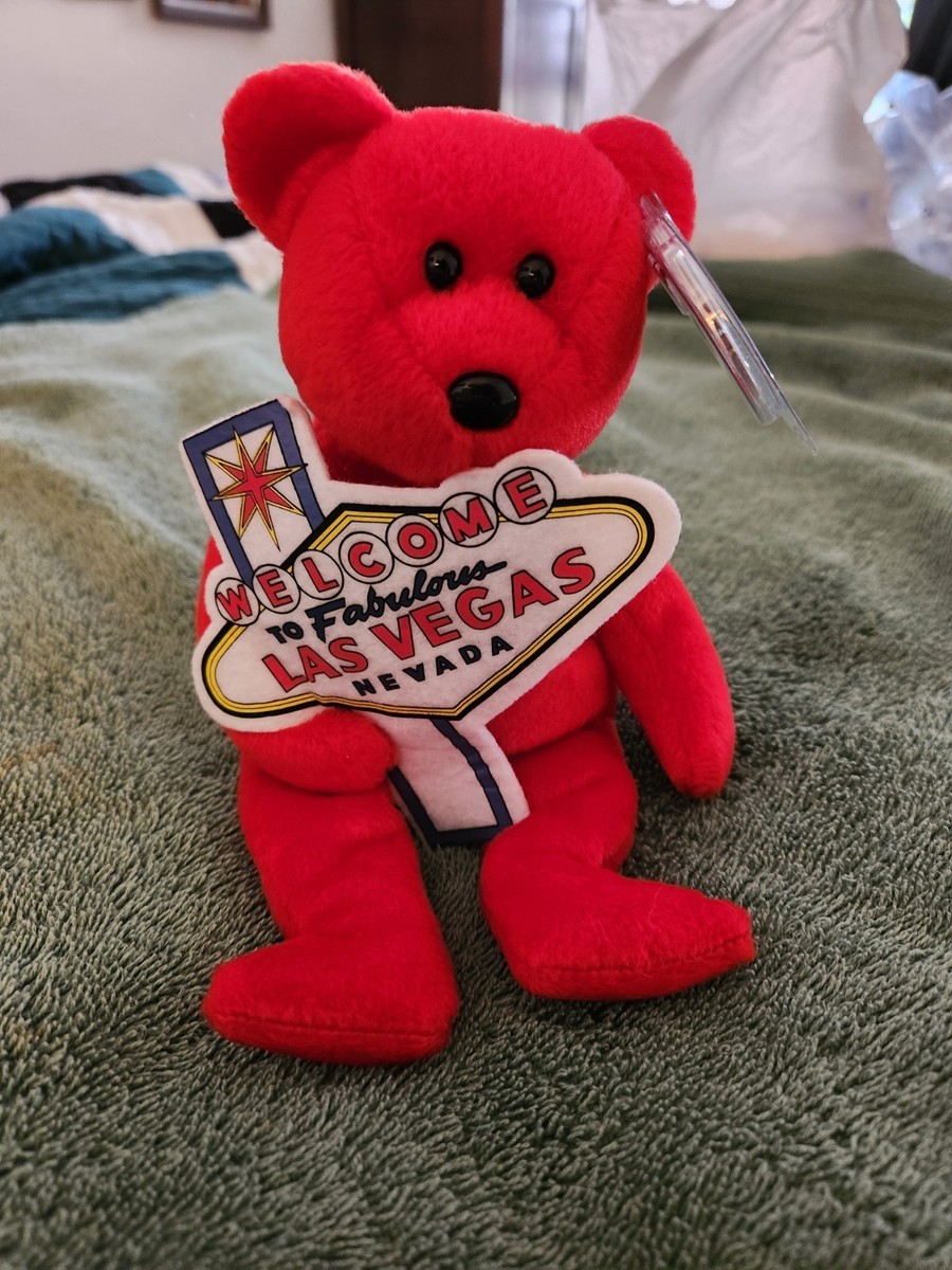 TY Beanie Baby ACES the Bear (Las Vegas Exclusive) inch