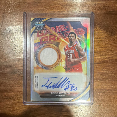 2025-26 Bowman U Best Game Graphs GG-TA Tobe Awaka Arizona Auto Relic refractor