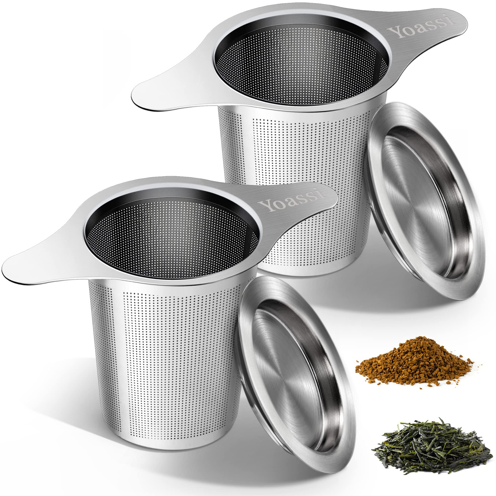Extra Fine 18/8 Stainless Steel Tea Infuser Mesh Strainer with Large Capacity for Loose Leaf Tea