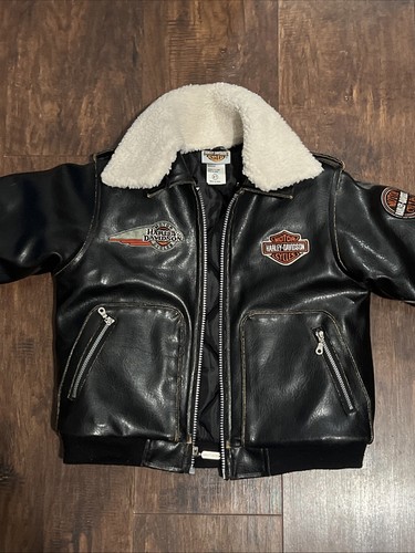 Vintage Harley Davidson Kids Motorcycle Jacket Size 4T - Picture 7 of 9