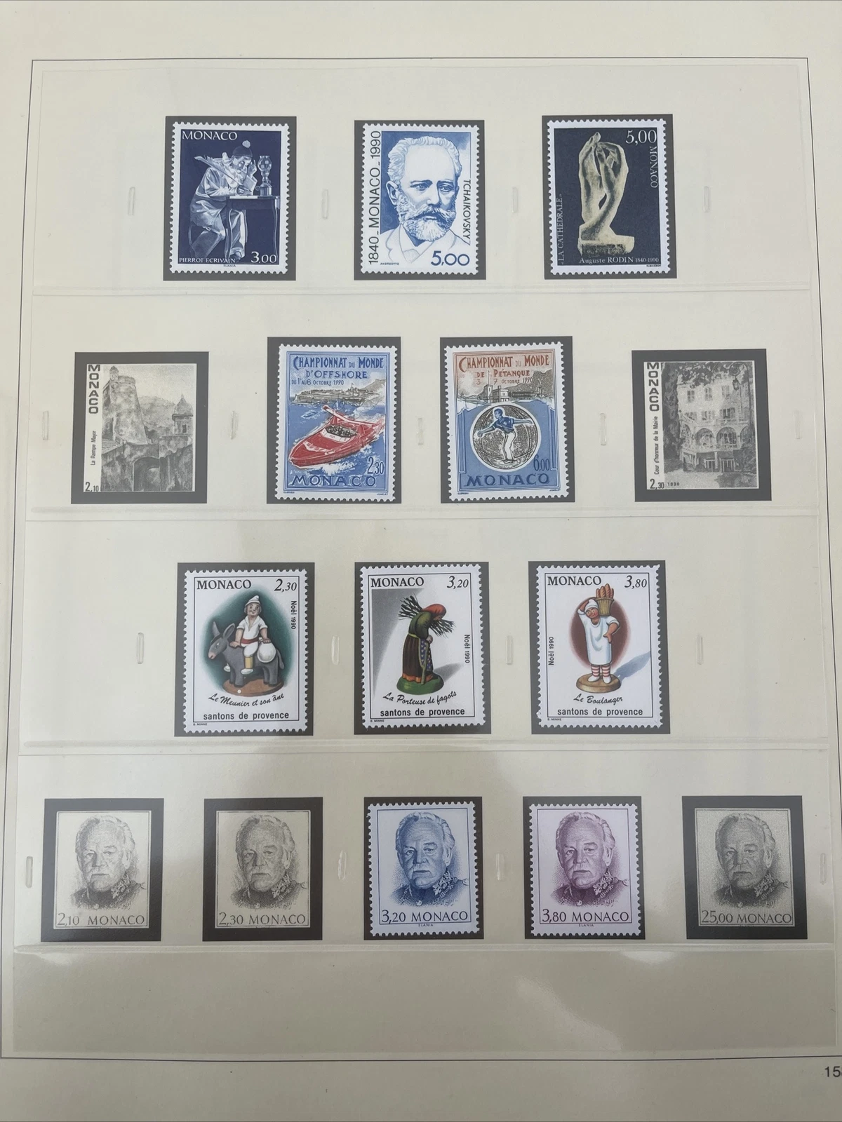Timbres Monaco Neuf Lindner No.186 1984 Page 158