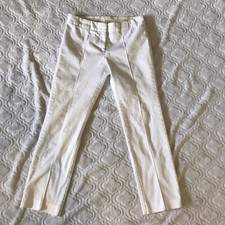 Tory Burch Womens Ivory/White Ankle Straight Leg Pants Sizw 6