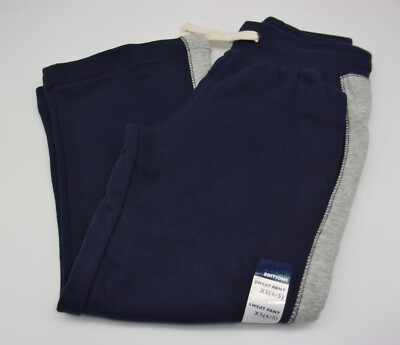 Basic Editions Boys Open Leg Side Colorblock Fleece Pants Size 4-5 XS, 8 Medium