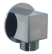 Square Wall Outlet for Shower Hose Connection, 1/2"BSP Brass & Chrome