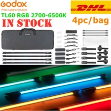 4pcs Godox TL60 Pavo Tube Light RGB 2700-6500K handheld Led video Light w Remote