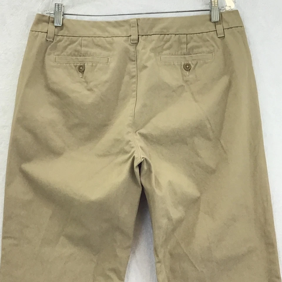 Lands' End 403664 / Khaki Straight Leg Flat Front Casual Chinos Pants / Size 14 - Image 4 of 4