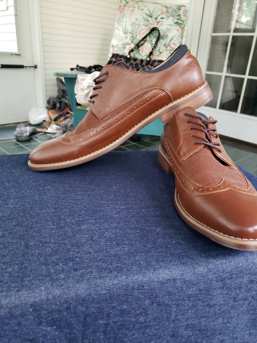 Sonoma Mens Dess Shoes 11 M Brown Oxford Lace-up Wing Tip | eBay display picture 1
