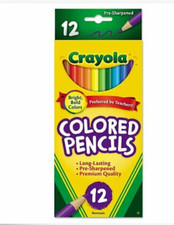 Crayola Colored Pencils Long Lasting Premium Quality 12-Color Set - 1 Pack