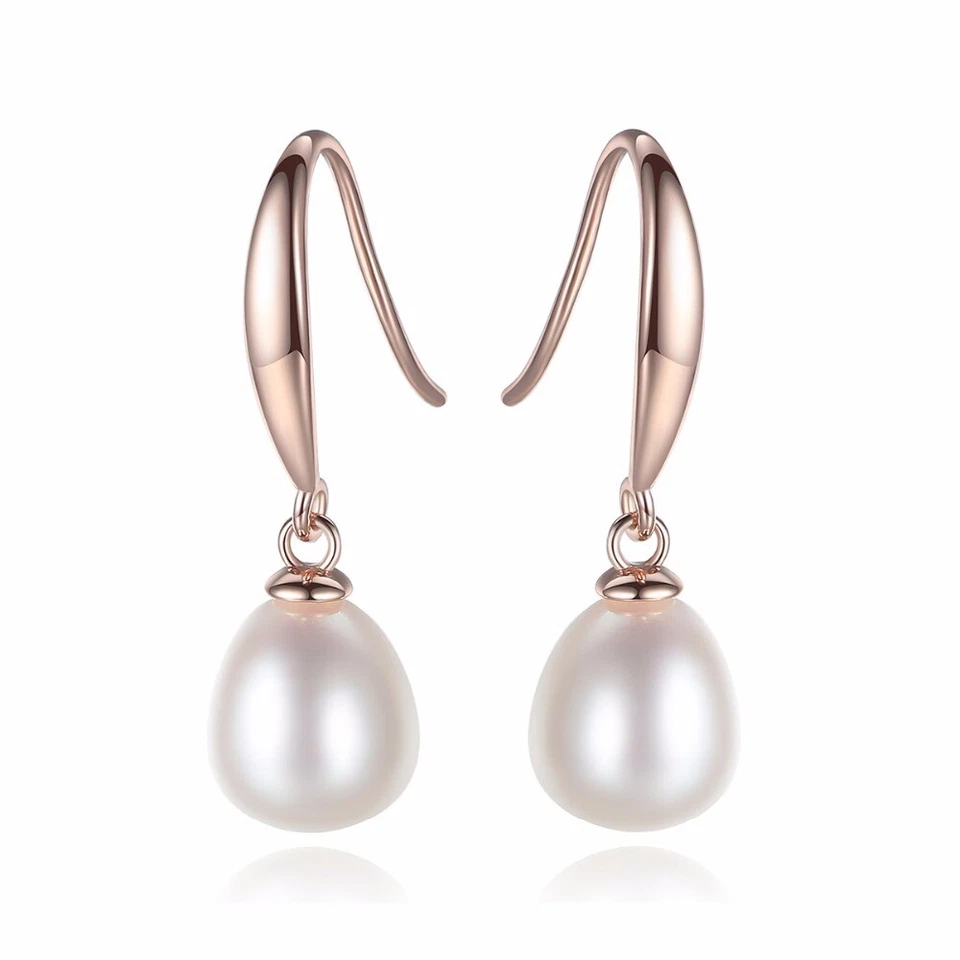 Damen Ohrringe Ohrhänger 925er Sterling Silber Süßwasser Perle Ohrschmuck RG - Bild 2 von 4