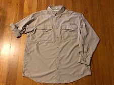Columbia Blood N Guts PFG Fishing Shirt Mens L Vented Sun Protection Roll Sleeve