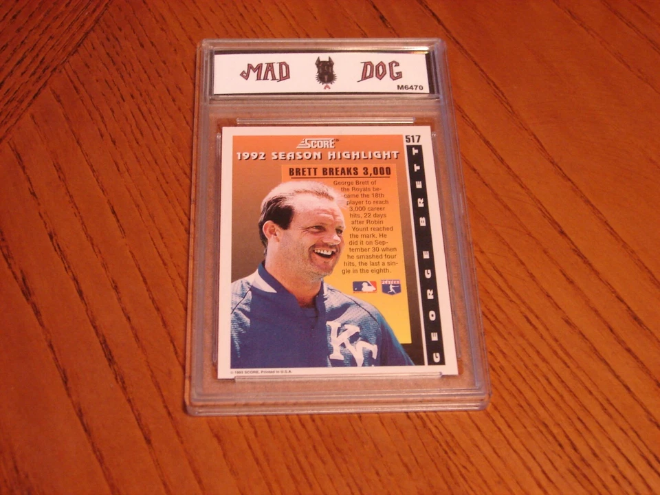 GEORGE BRETT****1993 SCORE Highlight---GEM Mint 10****ROYALS***MAD Dog GRADE - Image 2 of 2